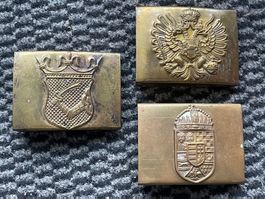 3 Gürtelschnallen Weltkrieg WK Militär 🪖 Armee Deutschland