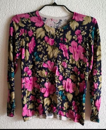 Pull à fleurs Femme Taille M état neuf