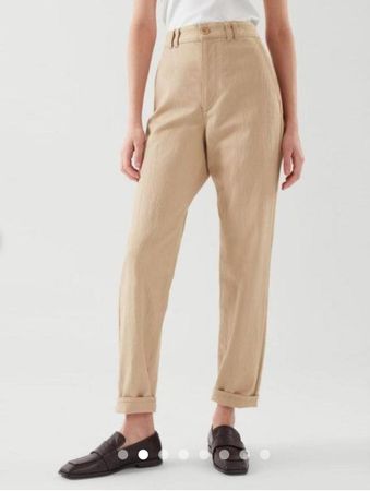 COS trousers, size EUR 36, beige, high waist