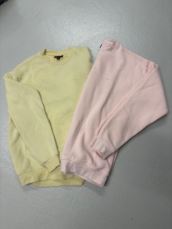 2 Smog Pullover Sweatshirts rosa gelb M Baumwolle