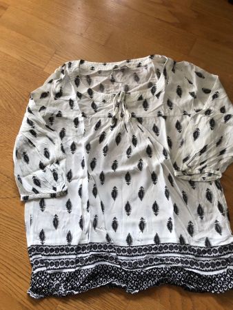 BLUSE ESPRIT 34 mit Federn