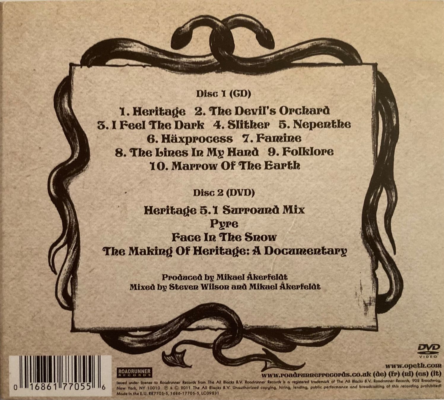 CDs: OPETH - HERITAGE – Gebraucht aus Poliez-Pittet von Newtown-Records 1