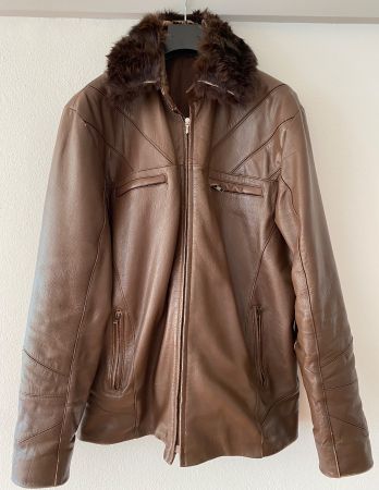 Warme Lederjacke