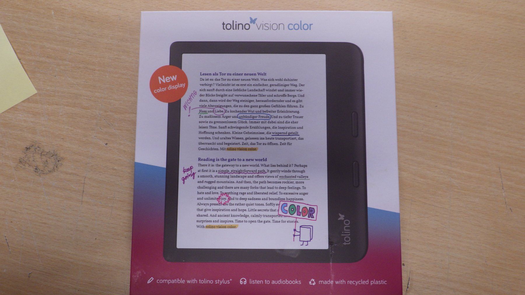Tolino Tablet PC: tolino eReader Vision Color Schwarz, Touchscreen: Ja – Neu und originalverpackt aus Gossau ZH von OrderflowAG
