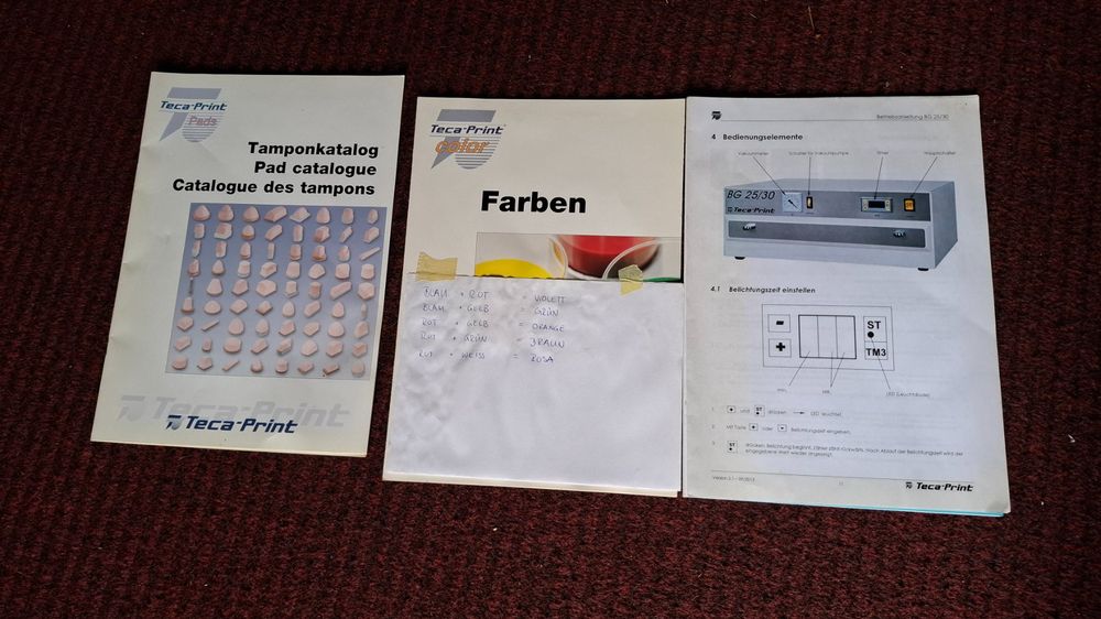 Teca-Print TPE 100 Tampondruck und BG 25/30 Belichtungsgerät (Gebraucht ...