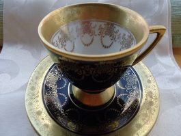 Bavaria Mokkatasse / Espressotasse Kobalt Gold Top Zustand!