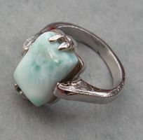 ♥ RING / LARIMAR - ATLANTIS STEIN / GROSSE 51 ♥