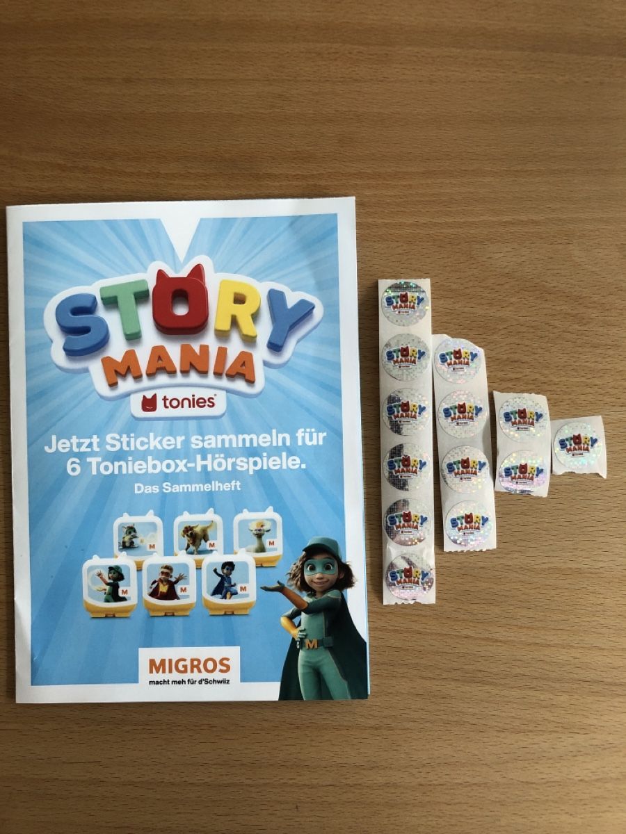 Migros Raccolte di bollini & punti: Story Mania Stickers – Nuovo e nell'imballaggio originale da Bettwiesen venduto da cofrarium
