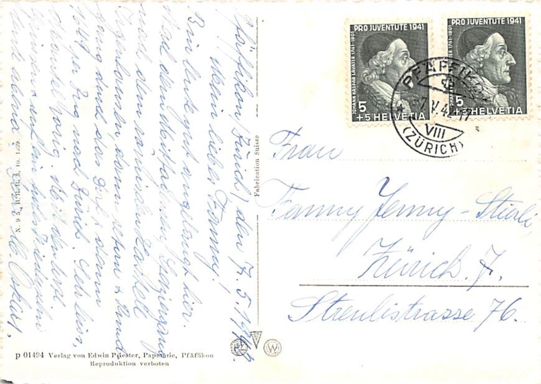 Ansichtskarten: Pfäffikon ZH – Gebraucht aus Ottikon b.Kemptth. von Neptun1974 1