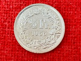 1/2 Franken 1966 ( UNZ ) TOP