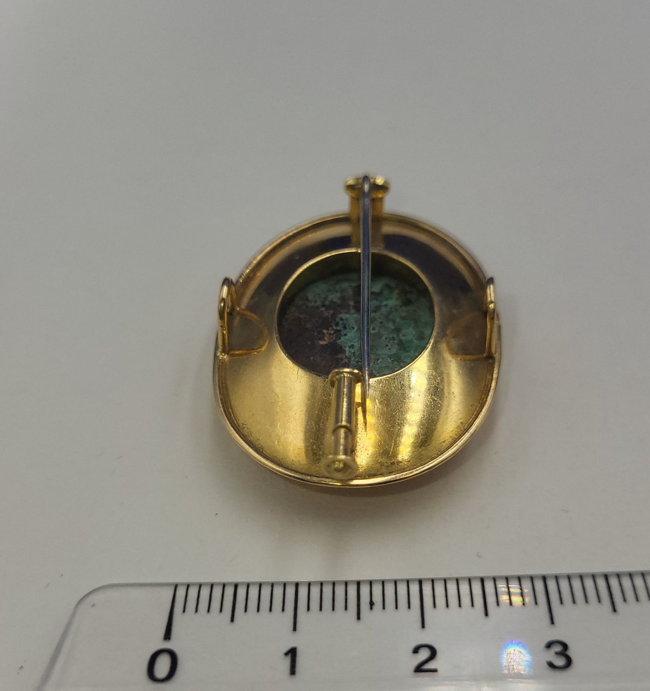 Spille & Fermagli: Massive 18 Karat 750 Gold Brosche Mit Stein – Usato da Wald ZH venduto da Aniade 3