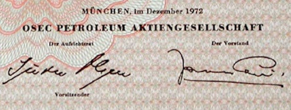 Documents: OSEC Petroleum AG München - 1972 – D'occasion à Solothurn par Sgasche 1
