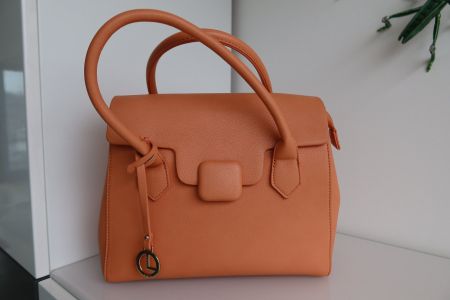 Damentasche von L.CREDI, 33x28cm, lachsfarben - NEU