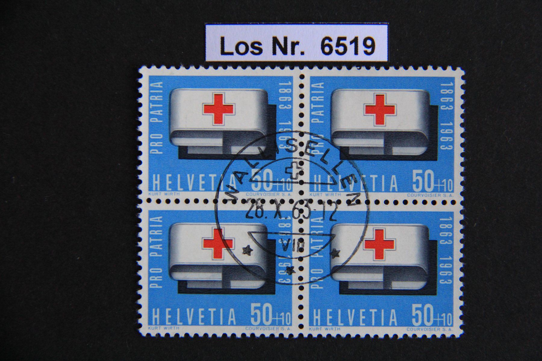 Tutti i francobolli: PP 1963 Viererblock sauber gestempelt               Los 6519 – Usato da Volken venduto da jukon65