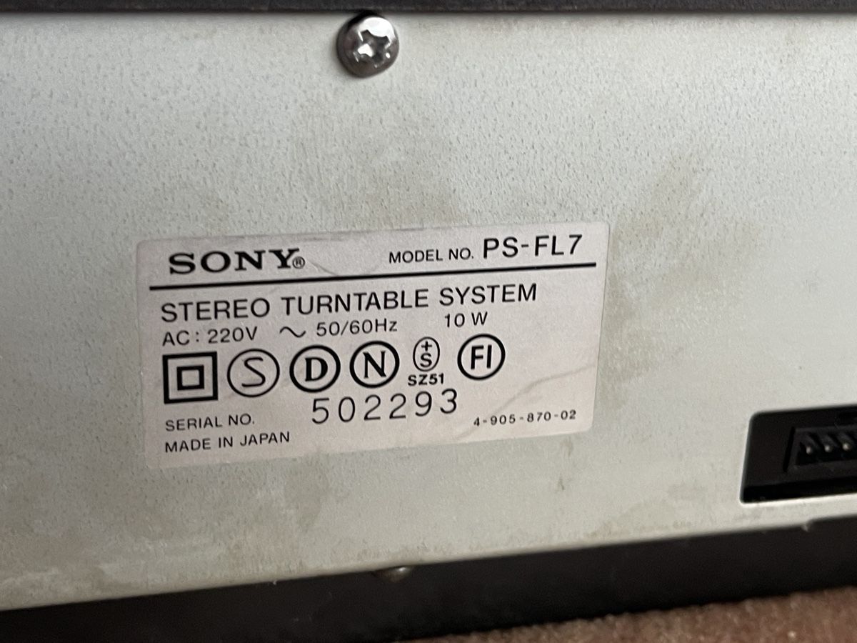 Sony Giradischi: Plattenspieler SONY® MODEL NO. PS-FL7 – Usato da Arlesheim venduto da ren_5d2b 3