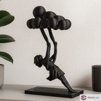 Cloud Dreamer Sculpture – Modern Surreal Art - 3D Printed