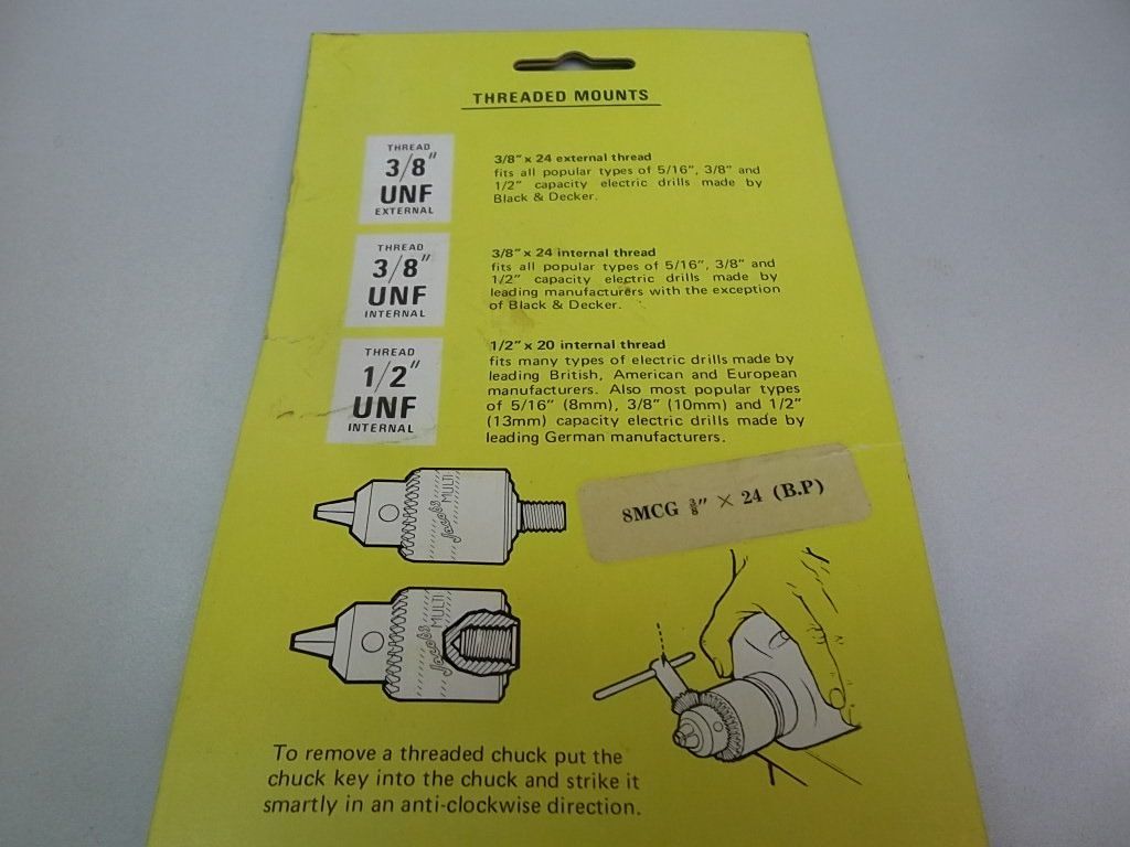 Tous les outils: Bohrfutter JACOBS 8 mm (neu) – Neuf (Voir description) à Winterthur par Joe1001 3