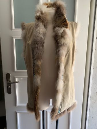 "Saldarini-Como" Jacke Weste Fell Leder Satin Gr. IT44/38 DE