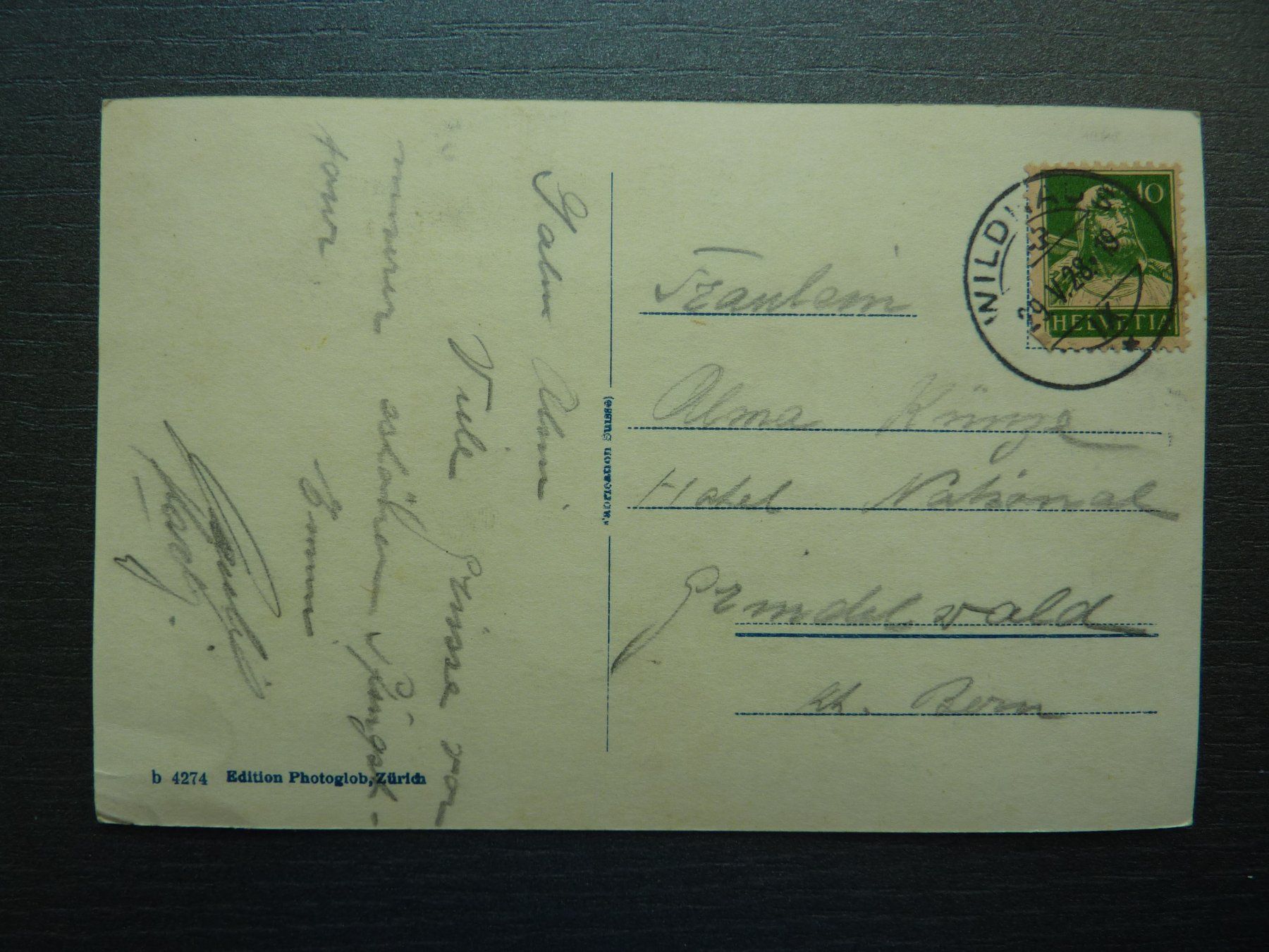 Cartoline postali: AK  "Wildhaus" gelaufen,  Fr. 2.-- – Usato da Zürich venduto da Aetna14 1