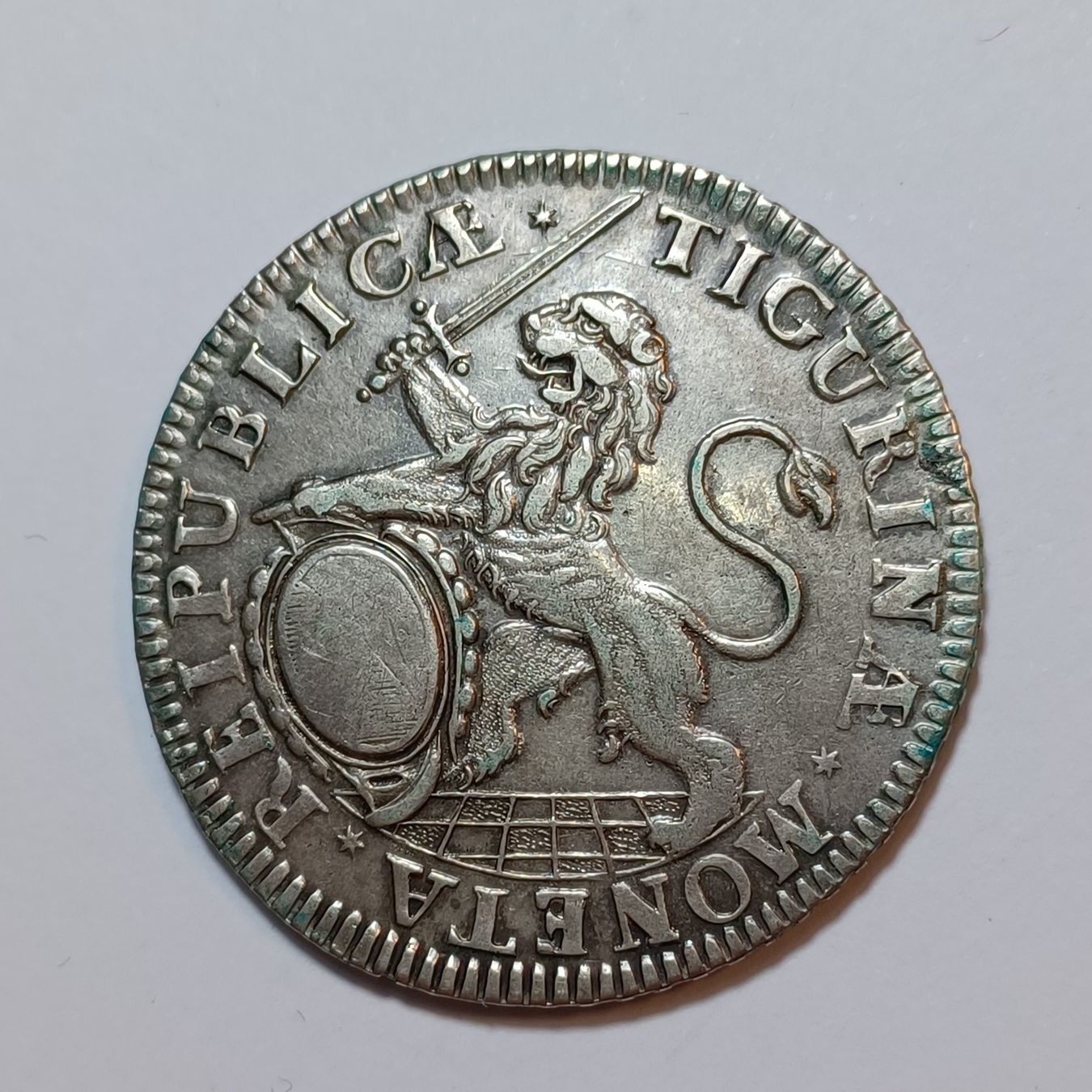 Alle Münzen: 1/2 Taler 1715 Zürich – Gebraucht aus Pfäffikon ZH von Schweizer_Muenzen 1