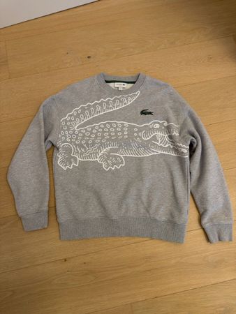 Lacoste Sweatshirt grau mit Krokodil-Print Grösse M