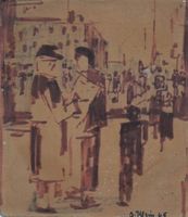 KLEIN Otto 1906-1994 Begegnung auf der Strasse