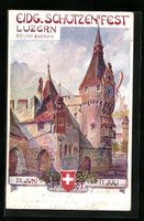 Luzern, Schützenfest 1901, Bannerturm, 