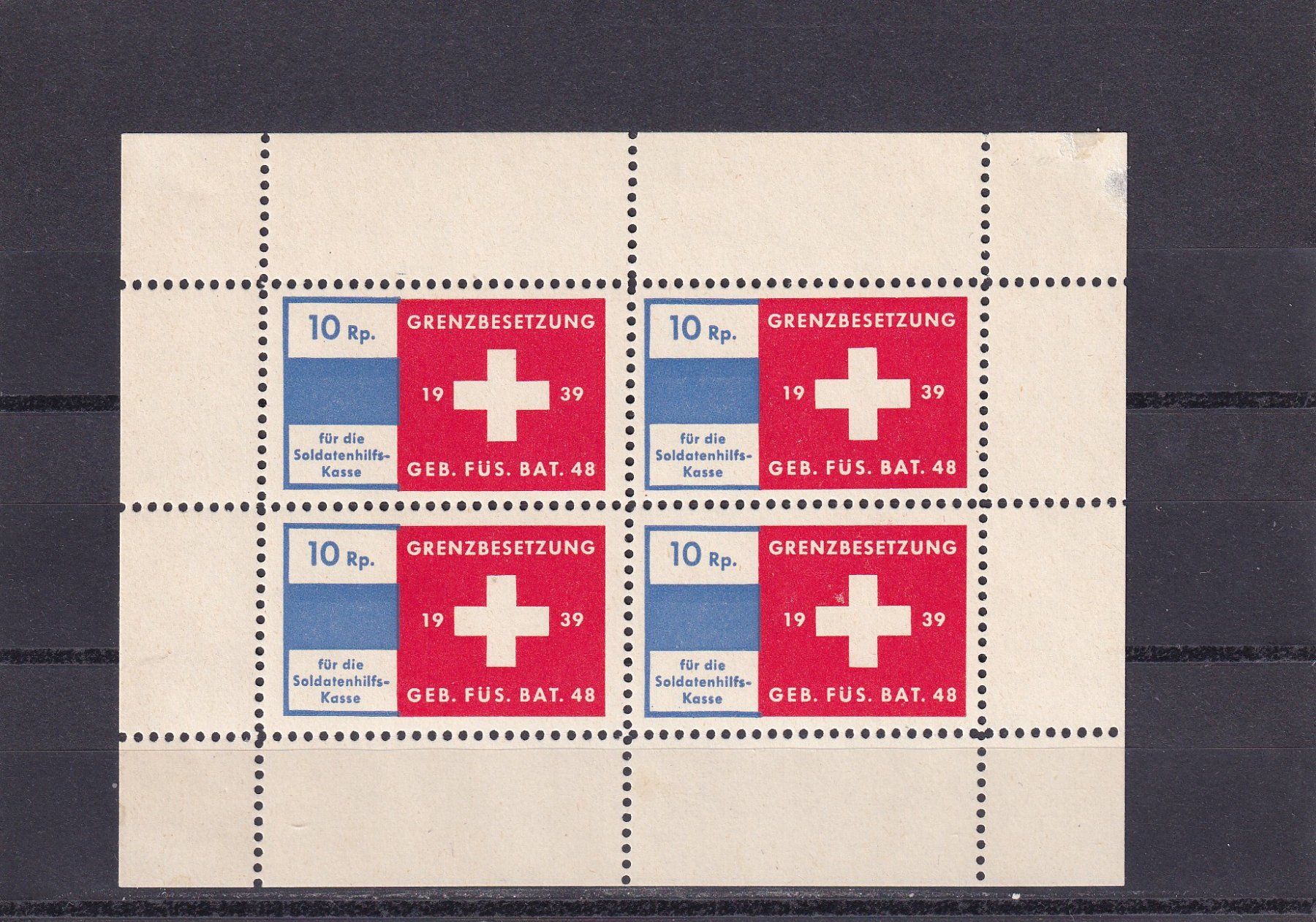 Tutti i francobolli: Infanterie Gb.Füs.Bat.48: Nr. 361 / 3 – Nuovo (secondo la descrizione) da Birsfelden venduto da chr_yq2g