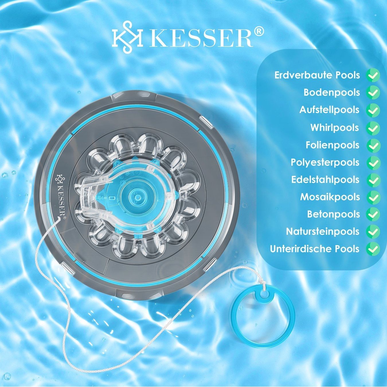 Piscine: KESSER Aqua-9000 Akku-Poolroboter 45m² – Nuovo e nell'imballaggio originale da Bottighofen venduto da zaap 7