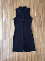 Schwarzer Damen-Jumpsuit gerippt – Gr. S