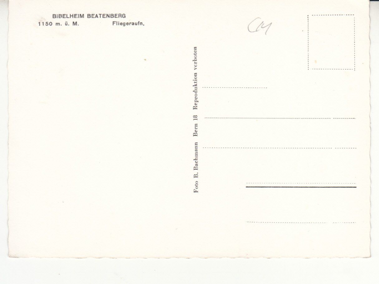 Ansichtskarten: Beatenberg Bibelheim Flugaufnahme ca. 1960 – Gebraucht aus Bürglen TG von StampGraf 1