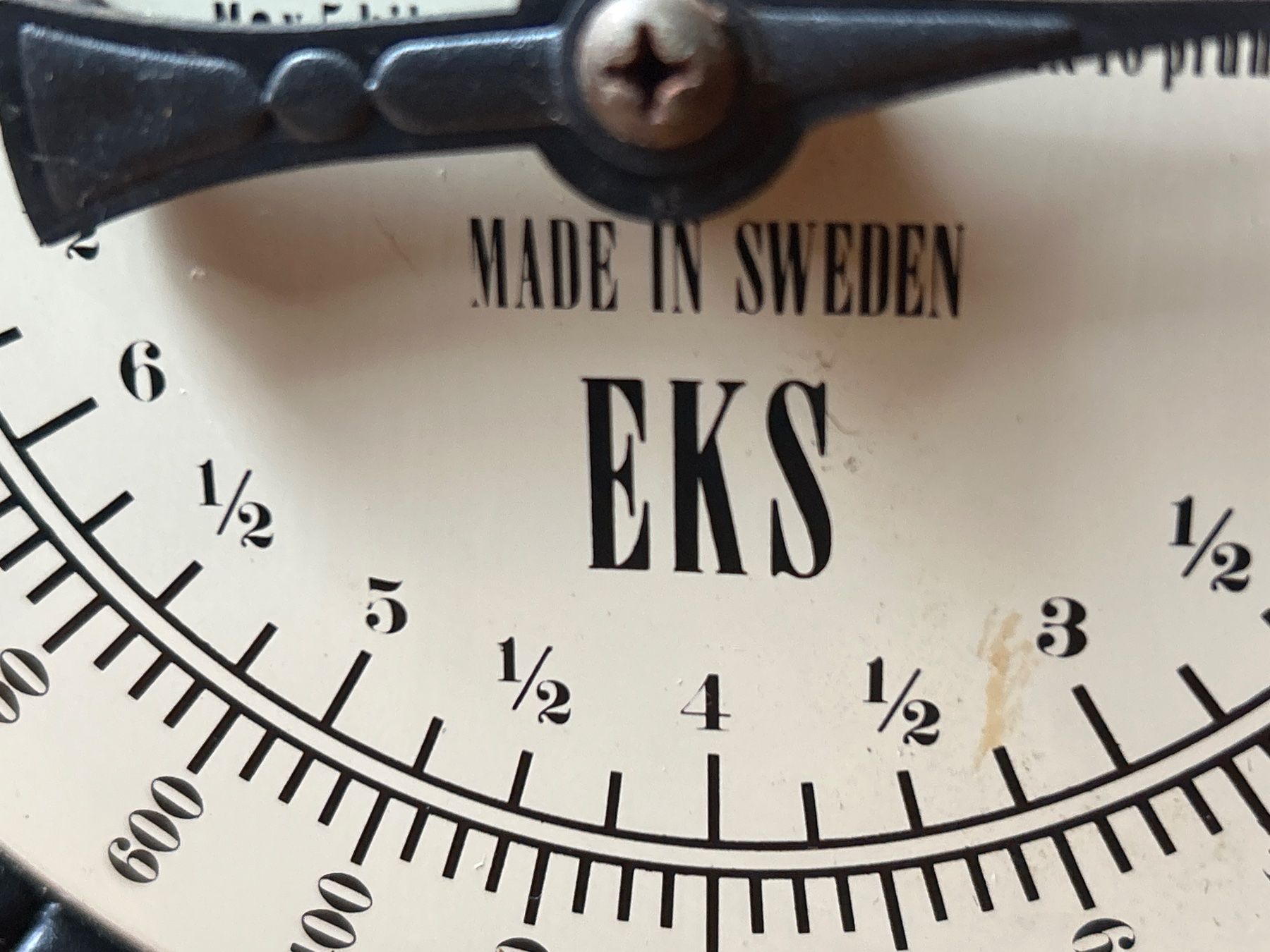 Bilance da cucina: Küchenwaage EKS aus Schweden 1950 – Usato da Unterkulm venduto da AntiqueChic. 3