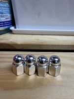 4 Ventilkappen Silber chrome