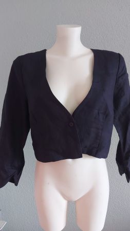 Nile Bolero/Jacket gr,L ,Schwarz,Leinen