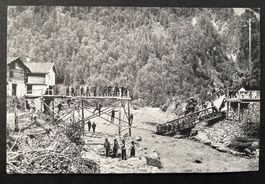 Schiers Wasserkatastrophe 1910/Bau einer Notbrücke