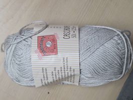 Wollgarn Cascadia grau 50g baumwomle