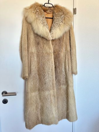 Toller heller Pelzmantel Fuchs - M-L - TOP Zustand!