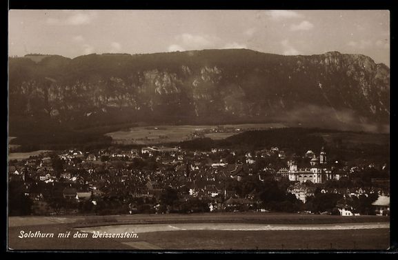 Cartoline postali: Solothurn, Teilansicht mit Schloss und W – Usato da Berlin venduto da bartko-reher