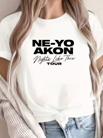 Ne-Yo & Akon - Nights Like This Tour -concert T-Shirt Size S