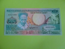 Banknote Suriname 25 Gulden 1988, Bankfrisch