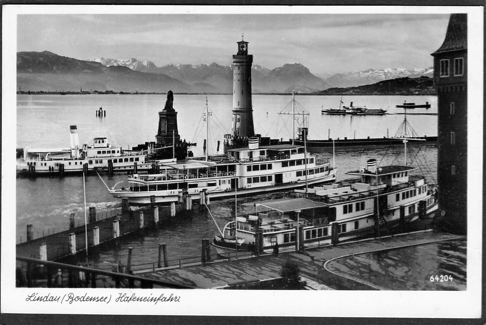 Cartoline postali: Lindau am Bodensee , Dampfschiffe – Usato da Reichenburg venduto da Pipo-67