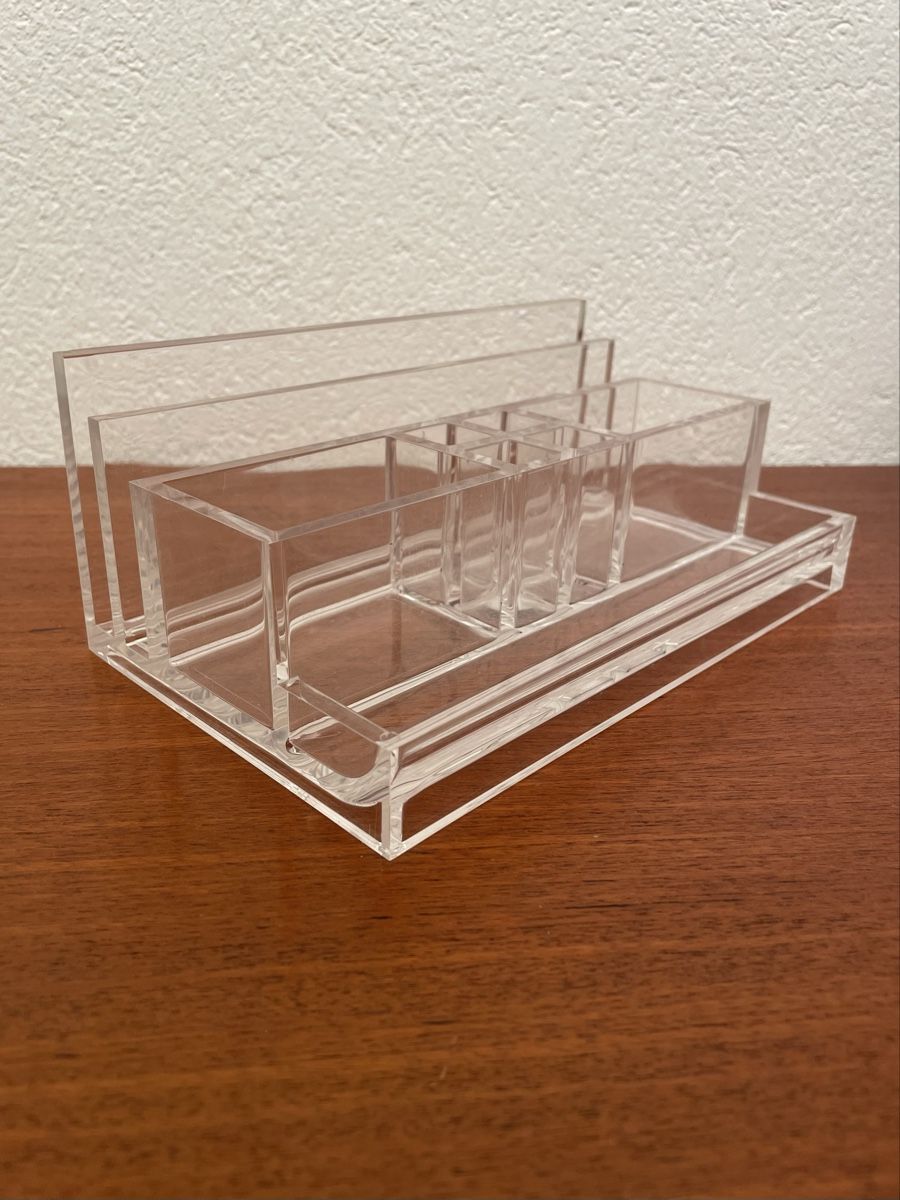 Guzzini Sonstiges Schreiben & Zeichnen: 80s Acrylglas Organizer Guzzini Stiftehalter Briefhalter – Gebraucht aus Zürich von Vintagewiesel 8