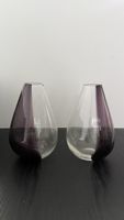 2er Set Glasvasen dunkelviolett
