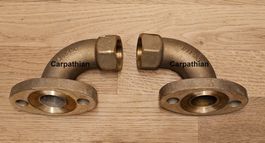 2x Wasserzähler-Bogen 5/4" Nussbaum *TOP ANGEBOT*