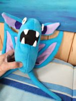 Blaues Monster, Fledermaus Stofftier HALLOWEEN!