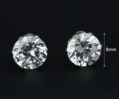 8 mm Earring With Crystal For Women Very Nice Gift