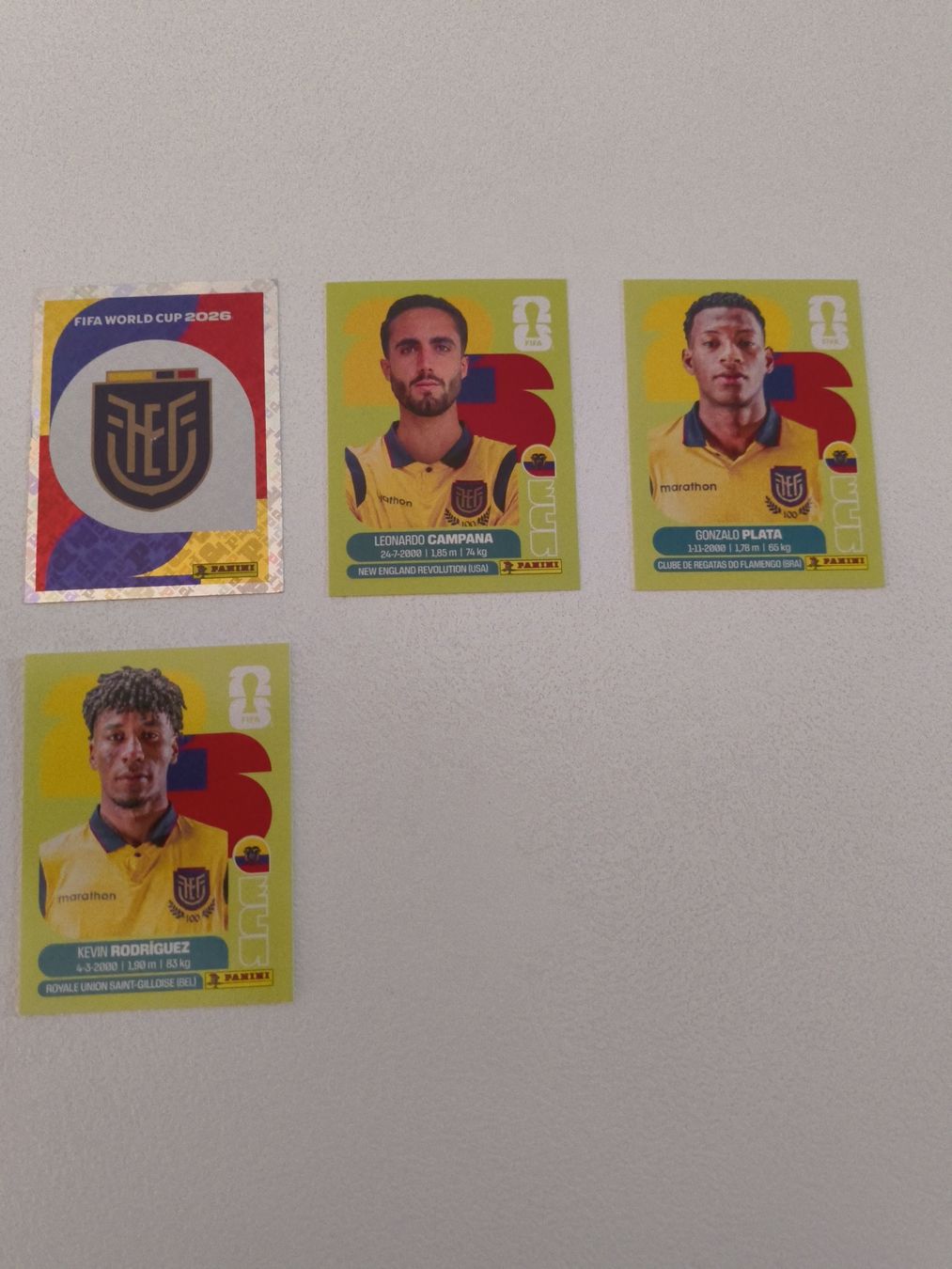 Panini Carte collezionabili: FIFA World Cup 2026 Sticker Set Ecuador 4 Sticker – Nuovo (secondo la descrizione) da Effingen venduto da Sublime83
