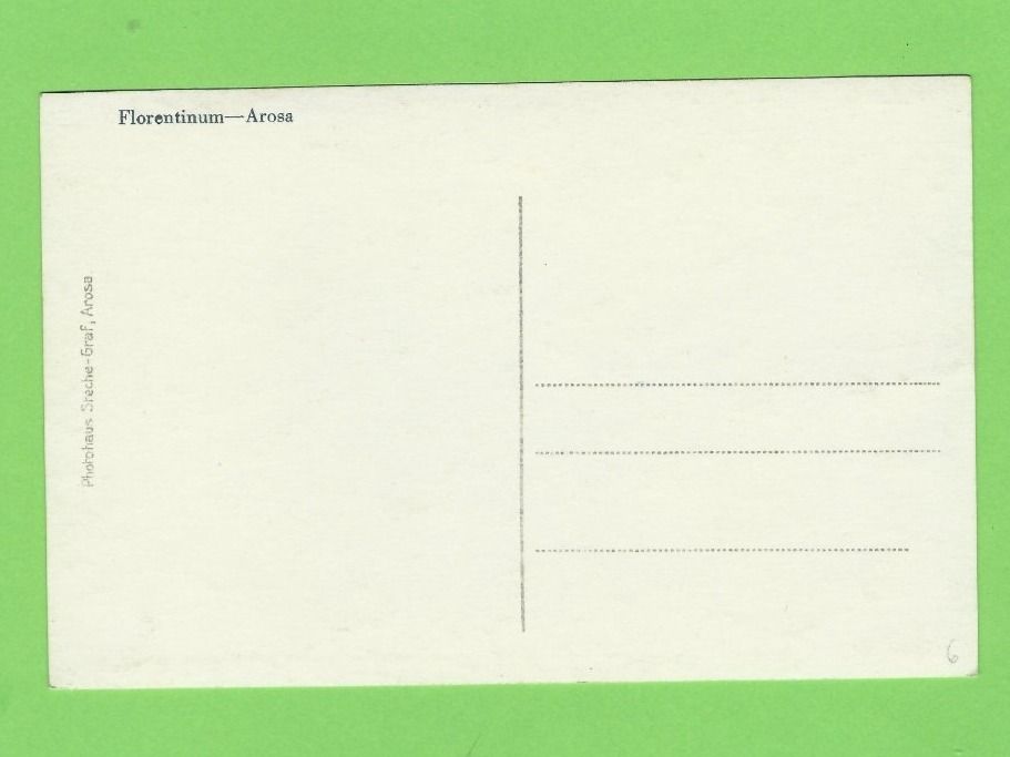 Cartoline postali: Florentinum - Arosa – Nuovo (secondo la descrizione) da Zürich venduto da t24_de 1