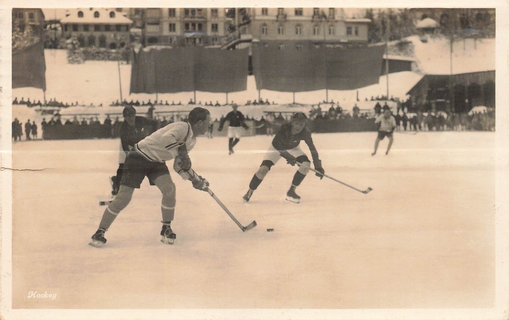 Cartoline postali: Hockey 1929 Landebahn ? – Usato da Biasca venduto da Blenio71