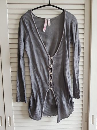 Accostage Paris cardigan gris 100% coton. T 1